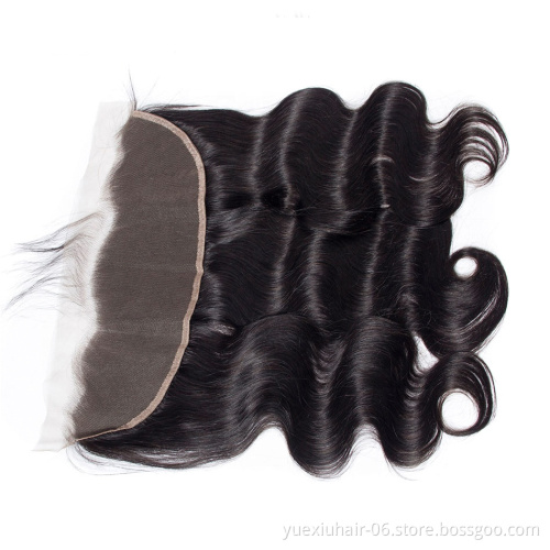 Wholesale Price Human Hair Mink Body Wave Top Closure Human Hair Silk Base Closure 13x6